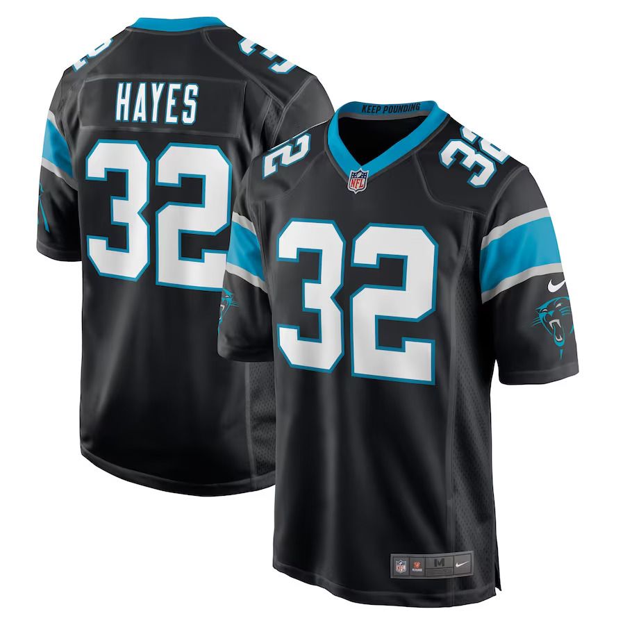 Men Carolina Panthers #32 Tae Hayes Nike Black Game Player NFL Jersey